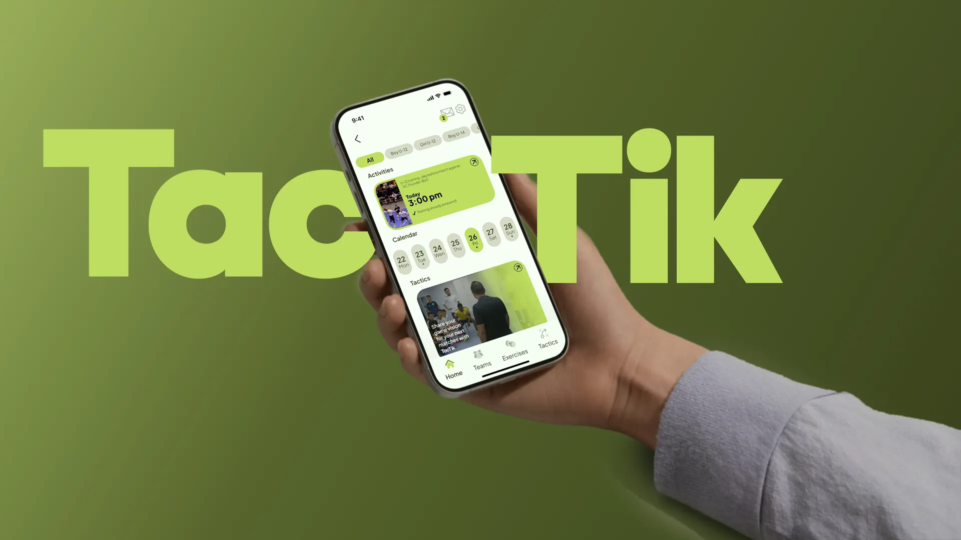 Interface TacTik - Tactiques animées pour coachs